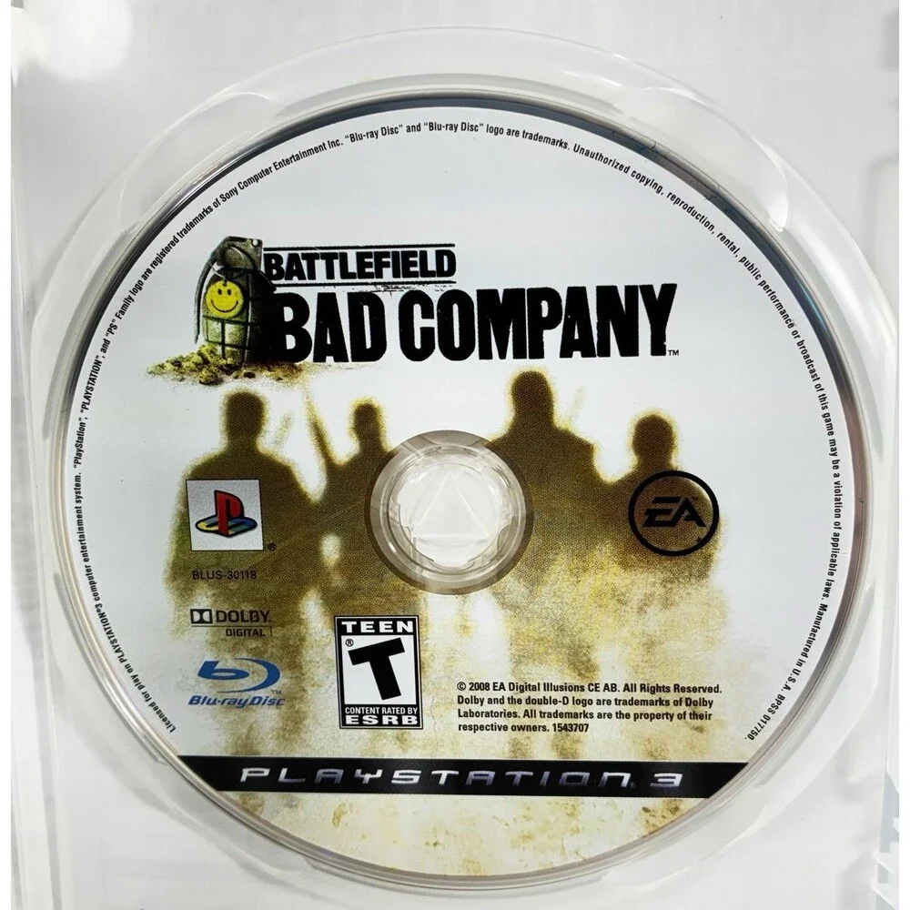 Battlefield: Bad Company Sony PlayStation 3 EA 2008 Complete with Manual Tested